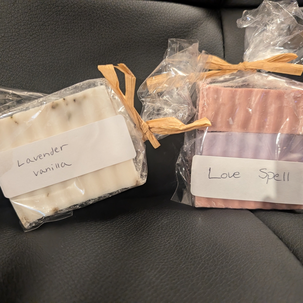 Handcrafted Lavender Vanilla and Love Spell Soap Set